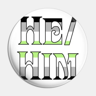 Agender He/Him Pin