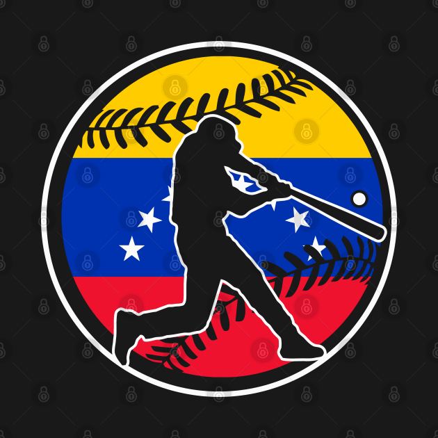 Venezuelan Flag Baseball Hitter Venezuela Baseball Fan by TeeCreations