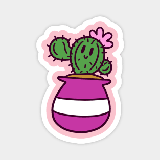 Potted Flower Cactus Magnet