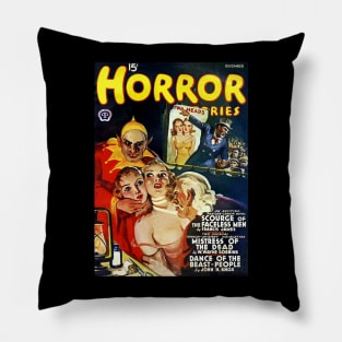 Horror Stories Magazine Cover December 1940 Pillow