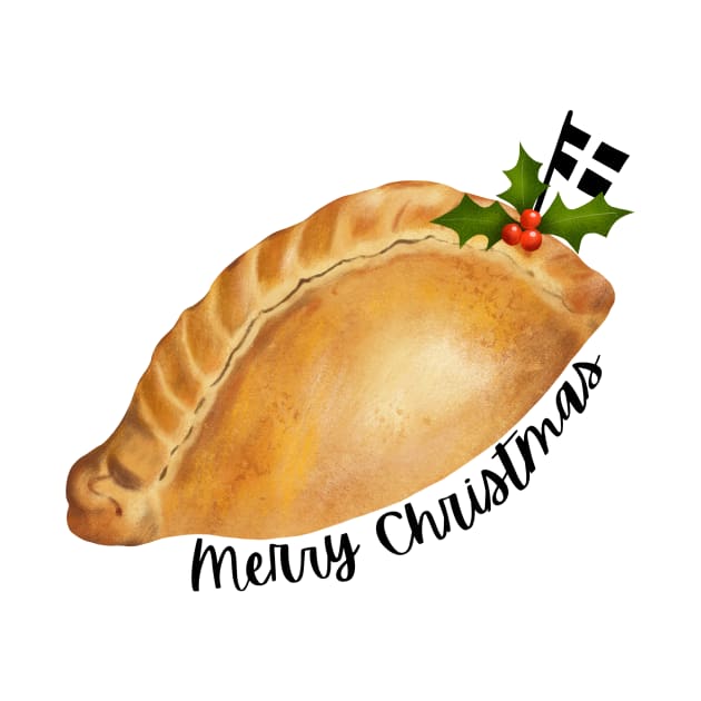 Cornish Pasty Merry Christmas by SarahWIllustration