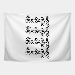 Om Mani Padme Hum Mantra Tapestry