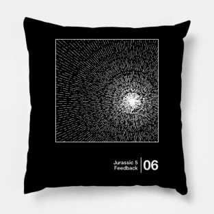 Jurassic 5 / Minimalist Style Graphic Design Artwork Pillow