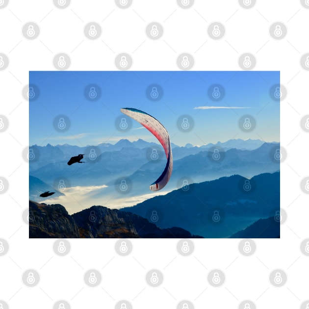 Paraglider / Swiss Artwork Photography by RaphaelWolf