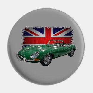 British Racing Green Jaguar E-Type Pin