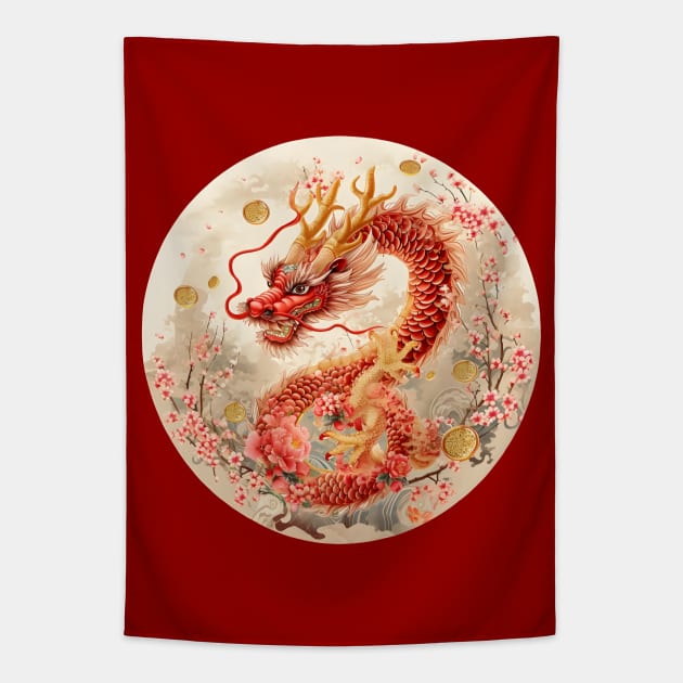 Dragon Festival: Lunar Celebration, Festive Art, and Asian Traditions Tapestry by insaneLEDP