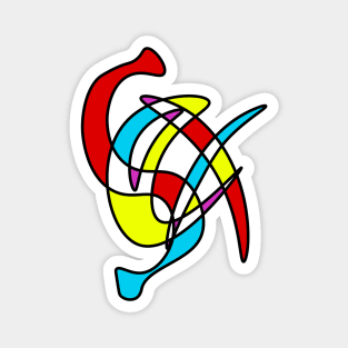 "SEX" - Mondrian Tribute - Abstract Geometric Magnet