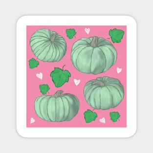 Russian Blue Pumpkins in Pink Magnet