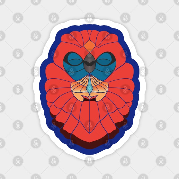 Praying Owl in Red Magnet by SunGraphicsLab