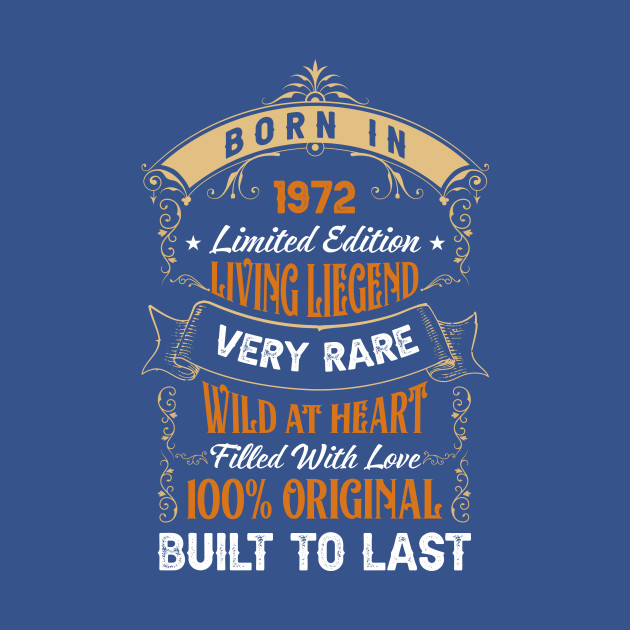 Disover Born in 1972 Limited Edition - Vintage 1972 Birthday - T-Shirt