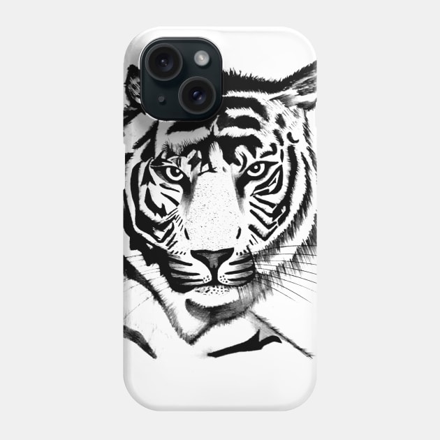 Tiger sketch Phone Case by theju_arts