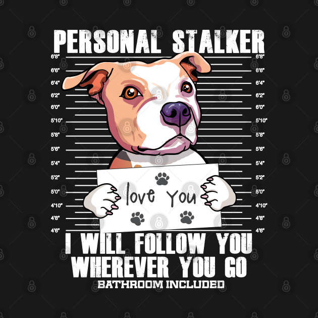 Discover Stalker Pitbull Dog Cartoon - Pitbull - T-Shirt