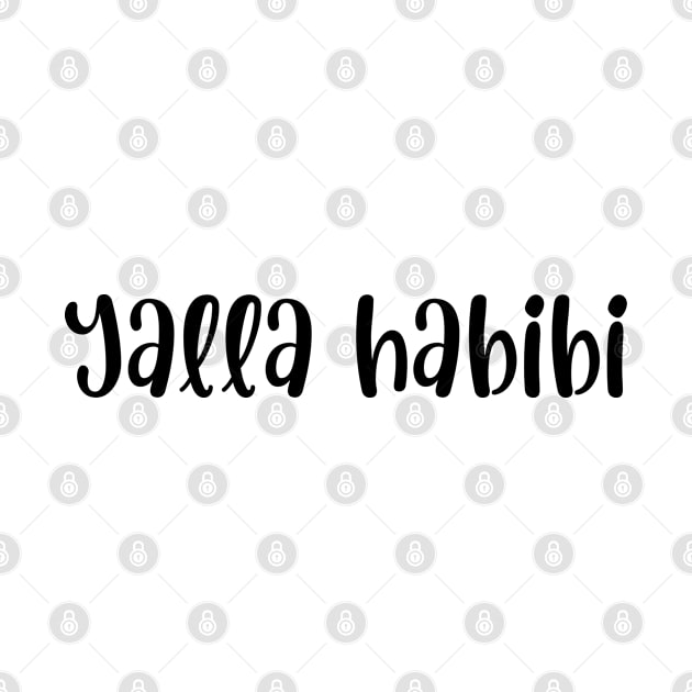 world cup 2022 yalla habibi arabic words by shimodesign