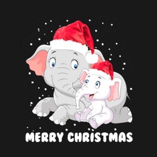 Merry Christmas Elephant T-Shirt