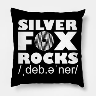 Silver Fox Rocks Pillow