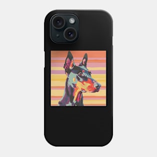 Retro Doberman Pinscher: Pastel Pup Revival Phone Case