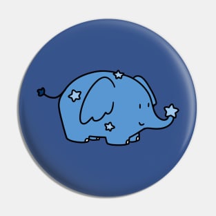 Blue Star Elephant Pin