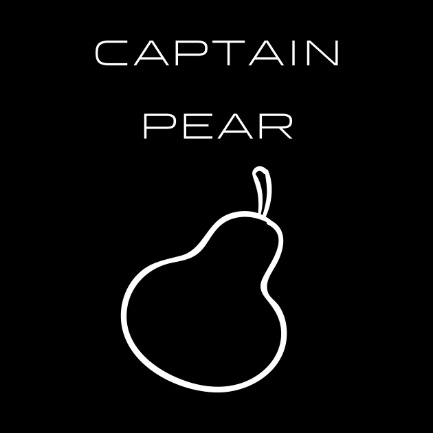 Captain Pear Typography White Design by Stylomart