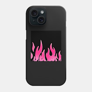 Cute Pink Gradient Flames Phone Case