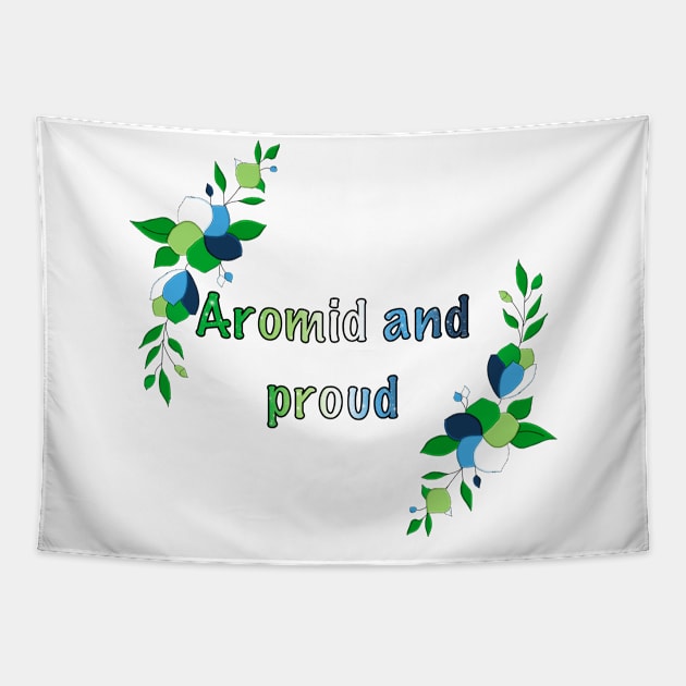 Aro mid and proud floral design Tapestry by designedbyeliza