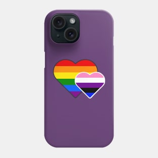 Gender Fluid Double Heart Phone Case