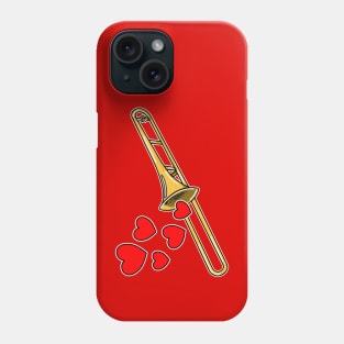 Valentines Day Trombone Player Trombonist Anniversary Wedding Musician Phone Case