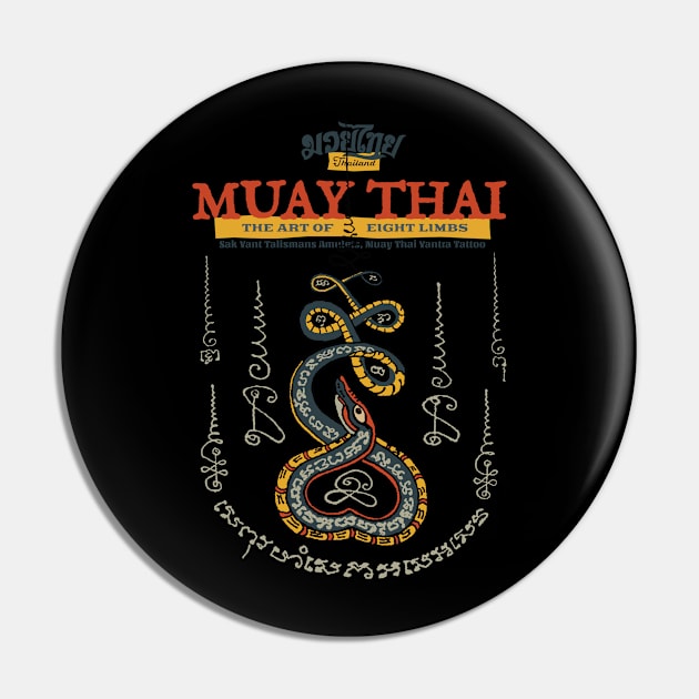 Muay Thai Tattoo Snake Pin by KewaleeTee