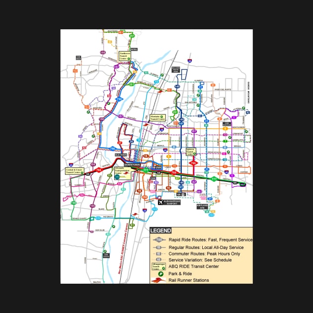 Albuquerque System / Transit Map - USA by Superfunky