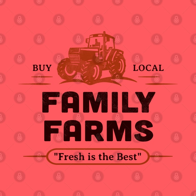 Buy Local Market Tractor Farmers Small Family Farms Retro by Pine Hill Goods