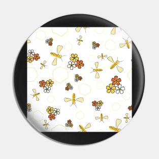 Bees in flight Pin