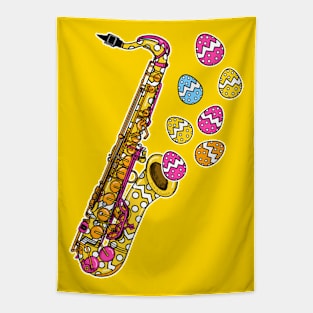 Easter Saxophone Saxophonist Jazz Musician Tapestry