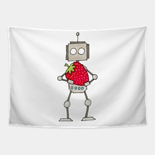 Strawberry Robot Tapestry