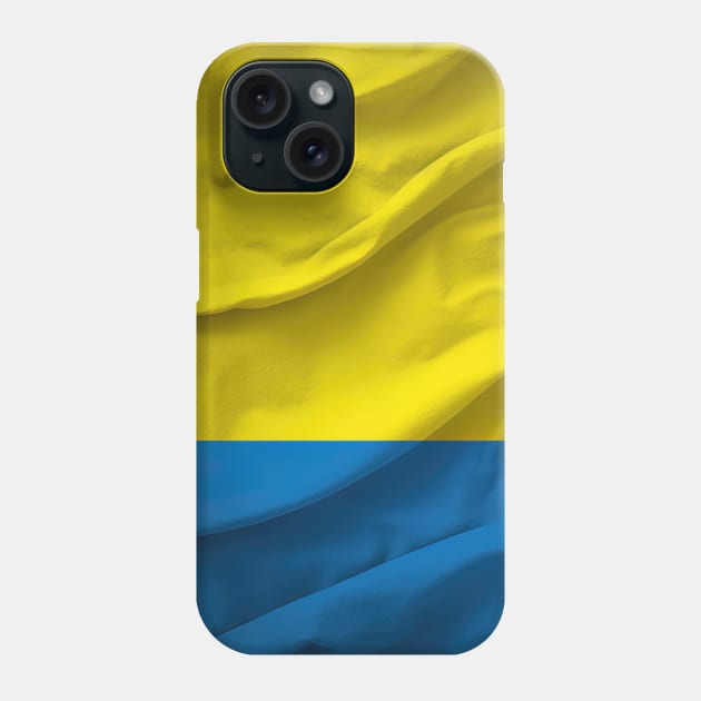 Ukraine Flag, close up Phone Case by Maverick Media