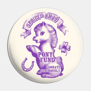 Pony Fund Purple Pin