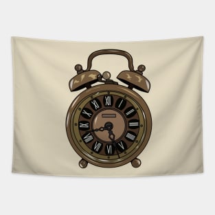 Alarm clock cartoon illustration Tapestry