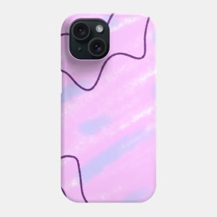 Pink blue purple watercolor abstract art Phone Case