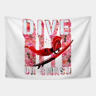 dive or smash, surf shirt, summer shirt, beach shirt Tapestry