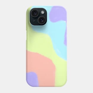 Pink Purple blue watercolor abstract art Phone Case