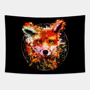 Watercolor Fox Tapestry