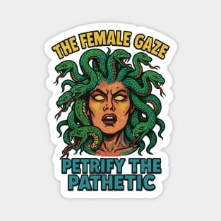 The Female Gaze – Medusa Empowerment Parody Design Magnet