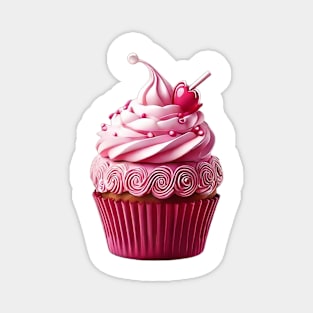 Pink Cupcake Magnet