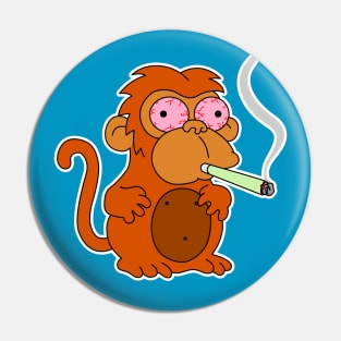 Smoking Monkey Pin