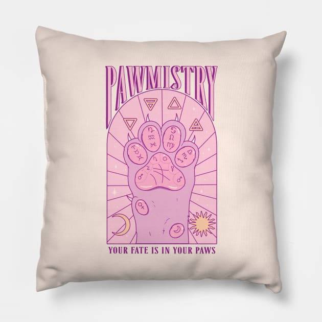 Pawmistry Pillow by thiagocorrea