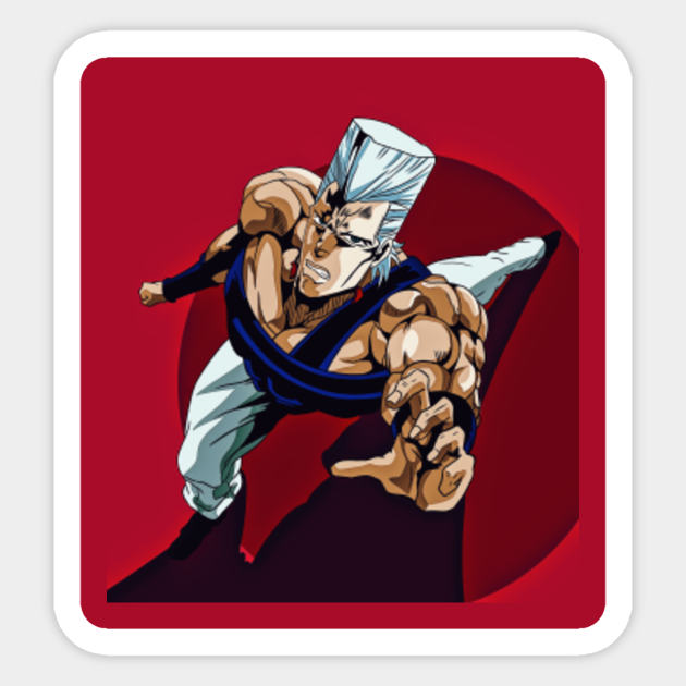 Polnareff Pose Red Jojos Bizarre Adventure Sticker Teepublic Uk