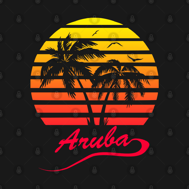 Aruba 80s Tropical Sunset by Nerd_art