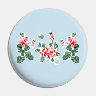 watercolor floral soft red peach color design Pin