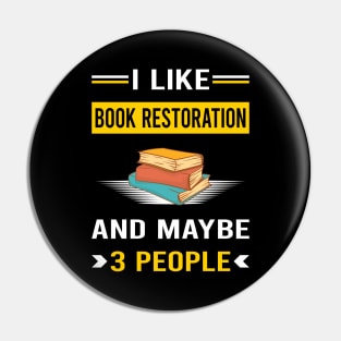 3 People Book Restoration Repair Pin