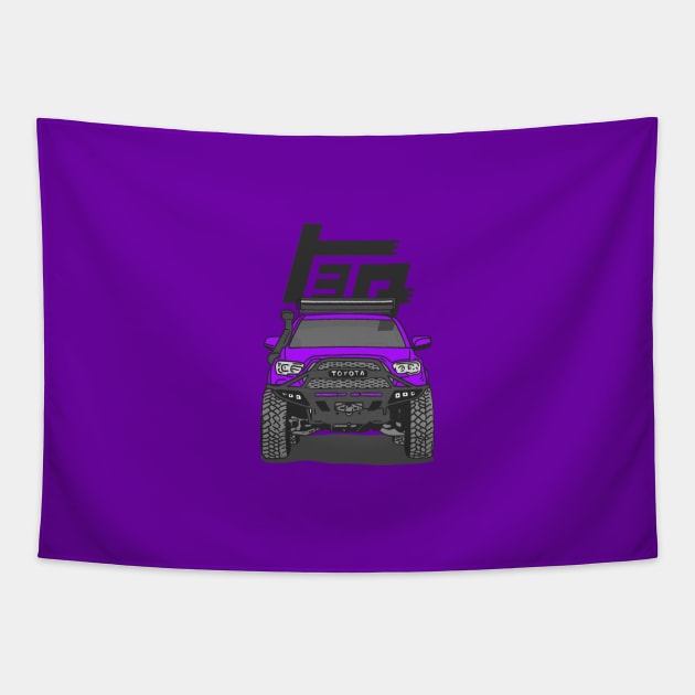 4Runner TRD Offroad adventures - Purple Essential Tapestry by 4x4 Sketch