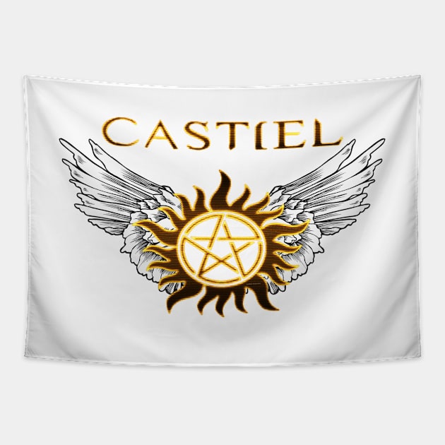 Castiel Free Will Tapestry by Ratherkool