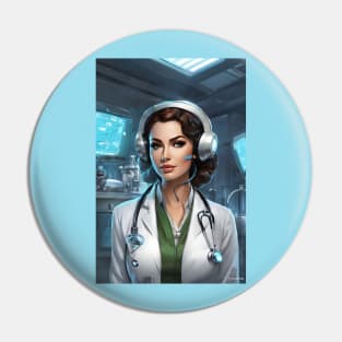 Futuristic doctor art Pin